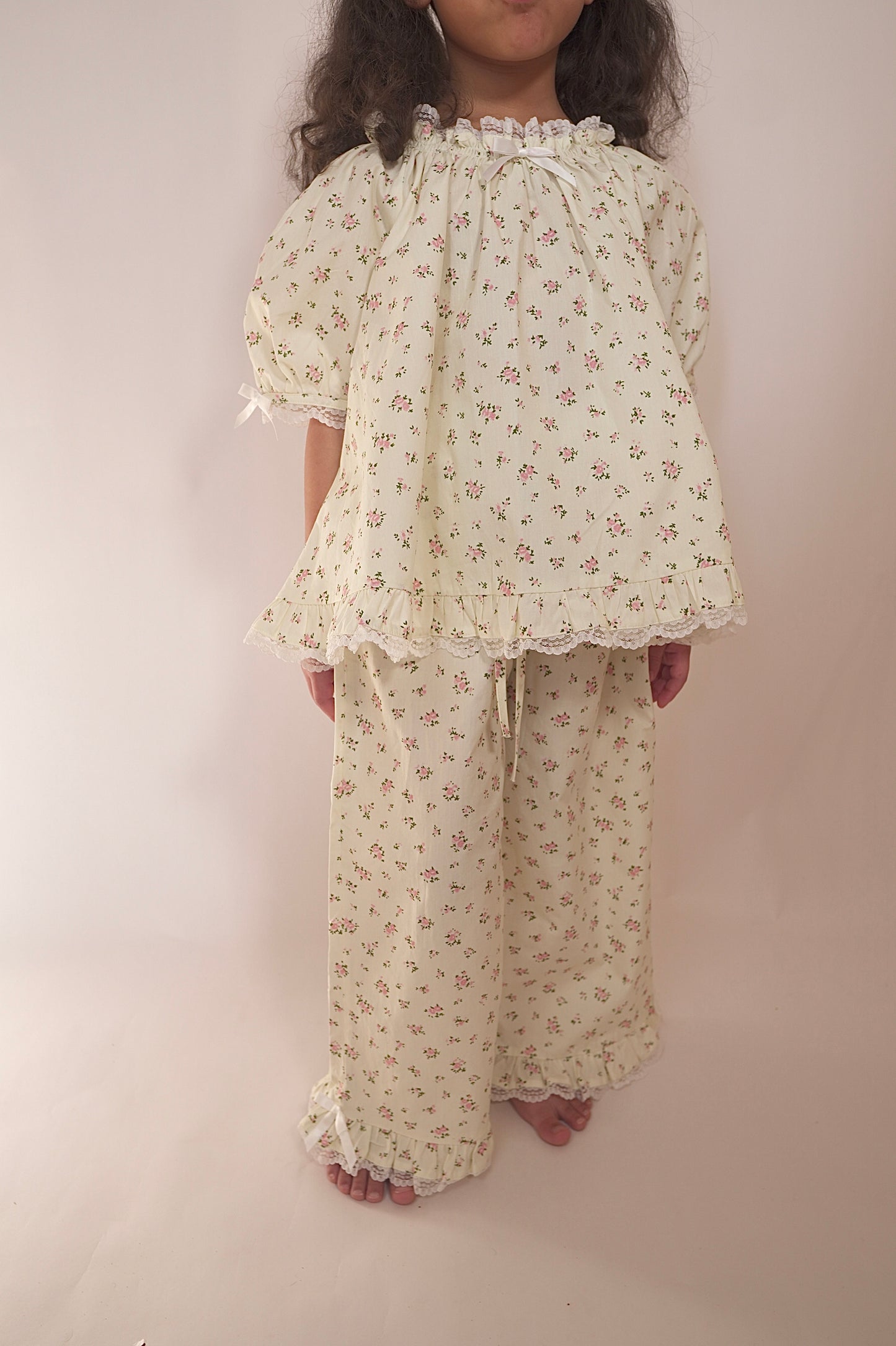 The Rosette Long Pants Set - Girls